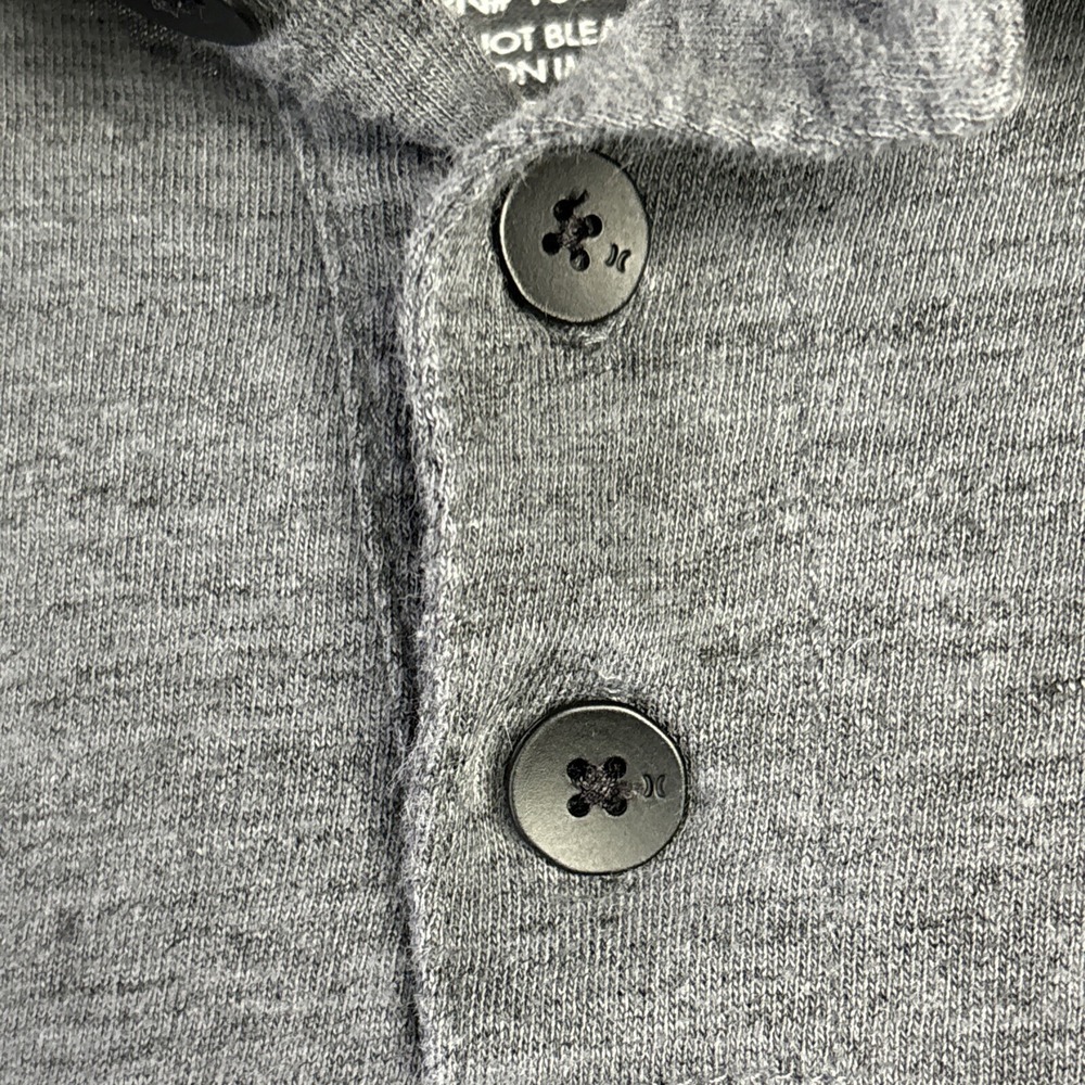 Hurley x Buckle Polo Shirt XL Cotton-Poly Heathered Gray Skate Surf Retro Preppy - Picture 5 of 13